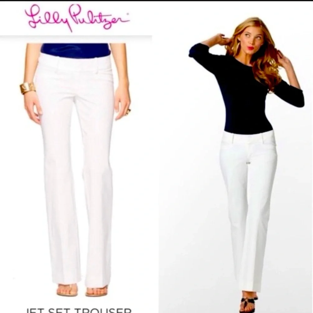 Lilly Pulitzer main line  Boot Cut flare  Jeans White - Picture 2 of 15